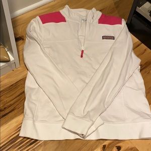 Vineyard Vines sheep shirt white and pink